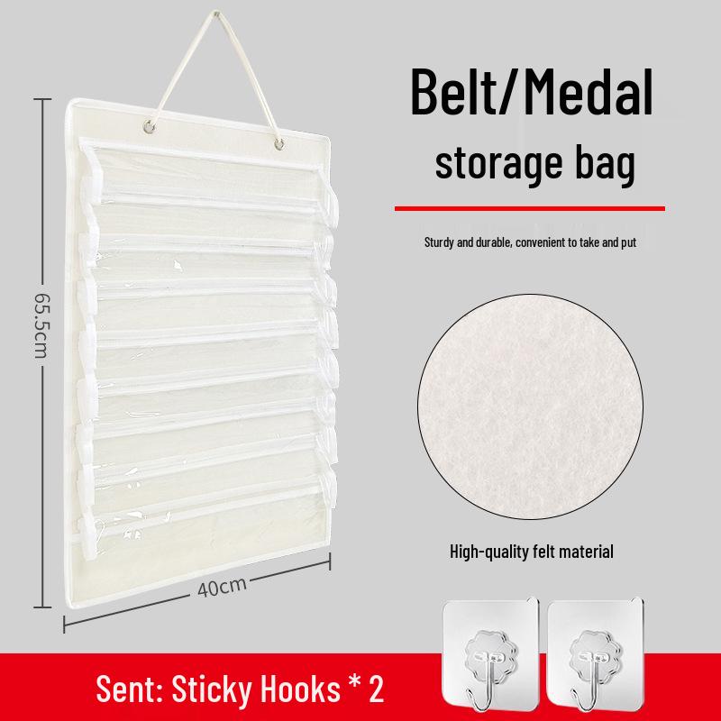 Filz Kampfsportgürtel & Medaillen Wanddisplay-Halterung - Staubdicht zum Aufhängen für 8-10 Taekwondo-Gürtel