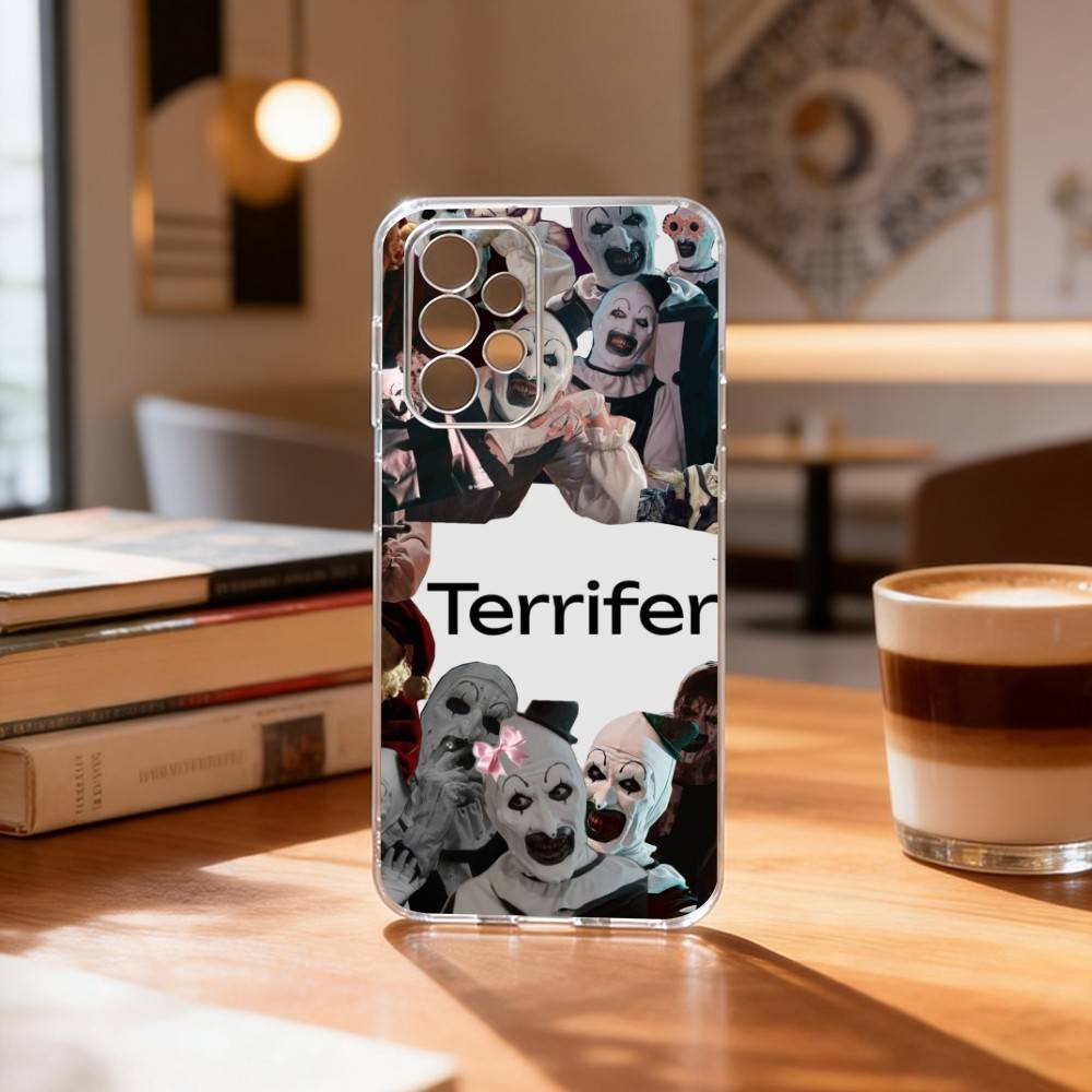 Art the Clown horror Terrifer Phone Case Transparent Silicone Soft For Samsung S25,S24,S21,S22,S23,S30,Ultra,S20,Plus,Fe