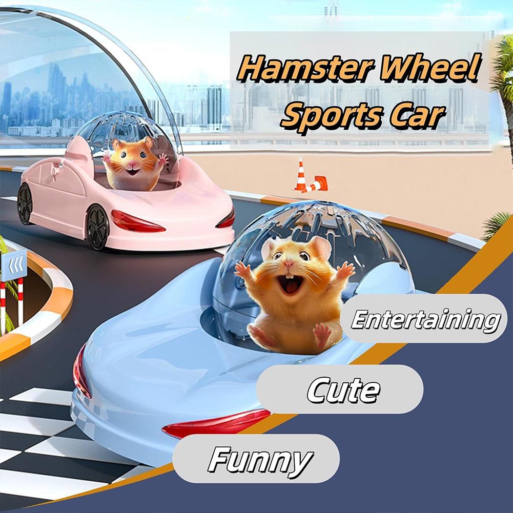 Hamster Laufkugel Transparentes Rollendes Spielzeugauto Laufrad Hamsterauto für Hamster und Rennmäuse