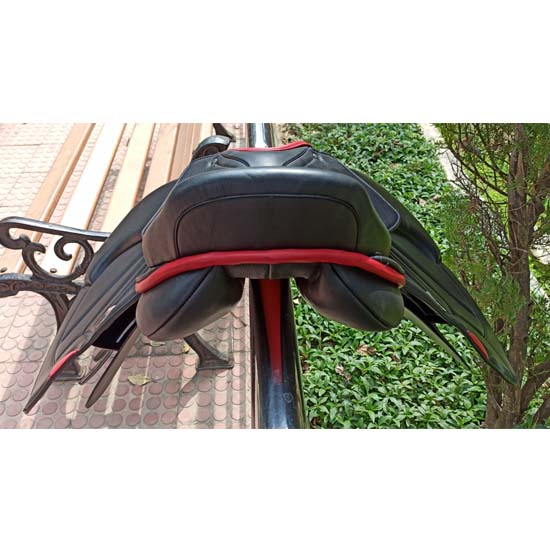 Leather Jumping/Close Contact, Double Flap Changeable Gullets Saddle, Size 17", 17.5",18"
