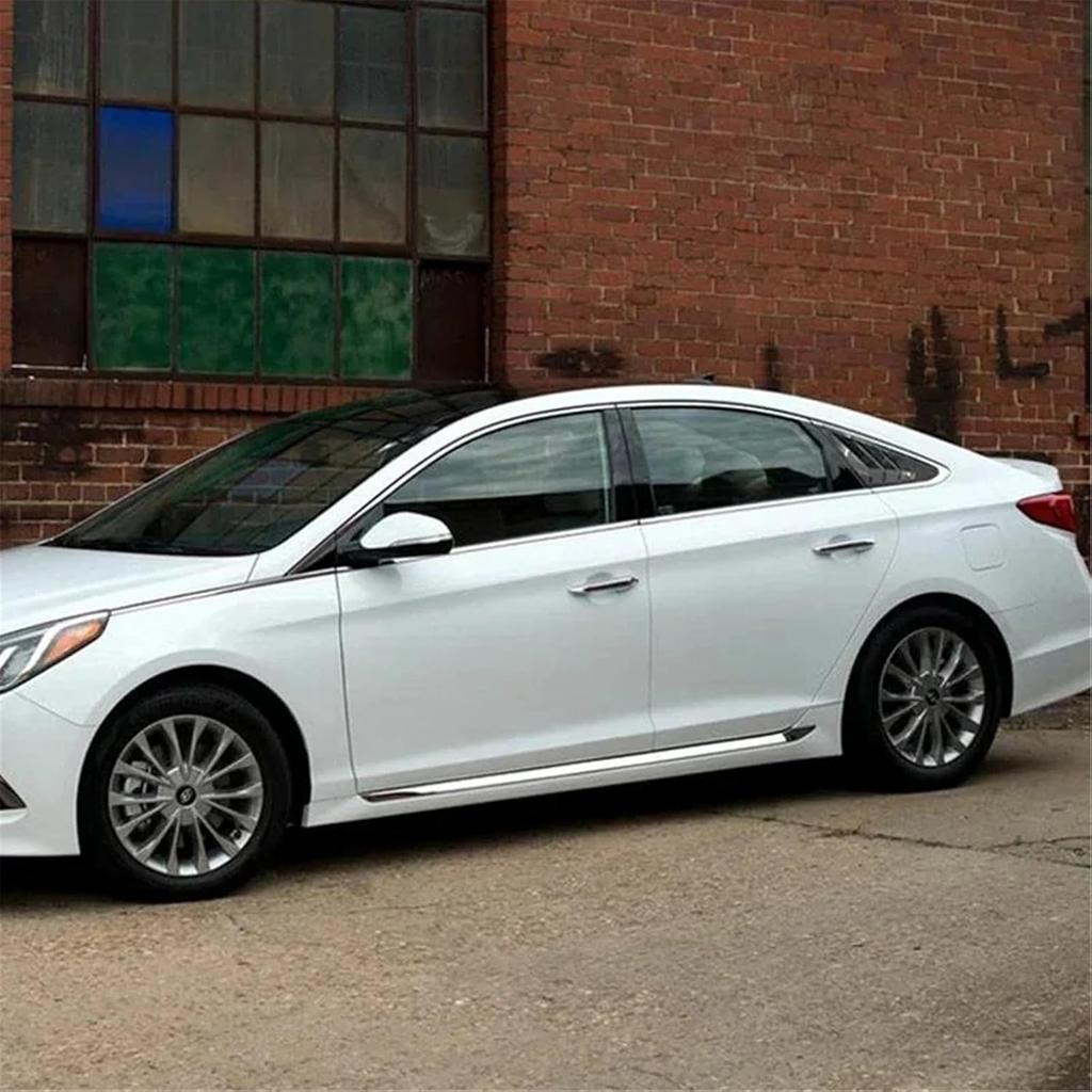 Compatible with Hyundai Sonata 9th Sedan 2015-2019 Car Rear Louver Window Side Shutter Cover Trim Sticker Vent Scoop Blind Shades ABS Carbon(Carbon)