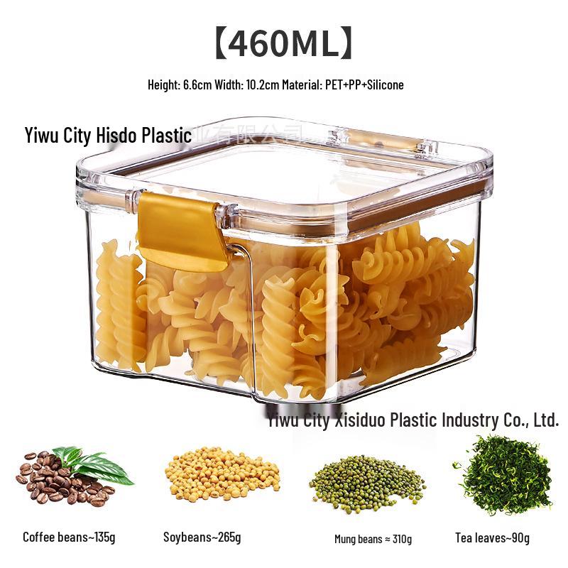 Transparent Plastic Food-Grade Storage Jar for Candy, Tea, Grains, and Cereal
