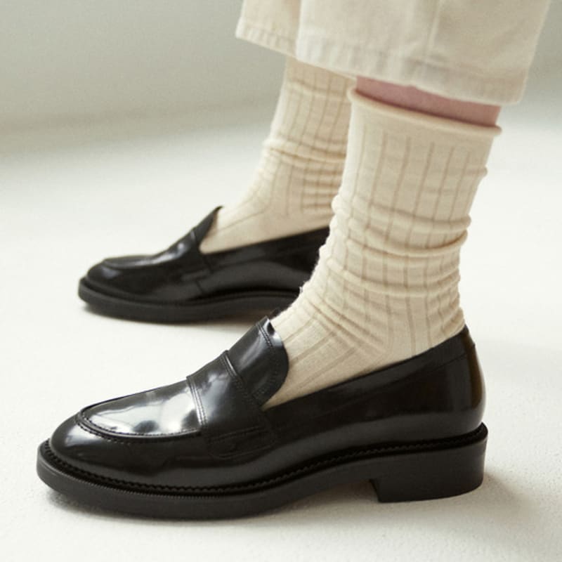 blank03 cotton rib socks (4colors)