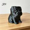 Space-saving Flower Pot 3D Printed Pug Planter Pot, Decorative Dog Flowerpot for Compact Indoor Outdoor, Cactus Succulents Plants Container, Pet Lover