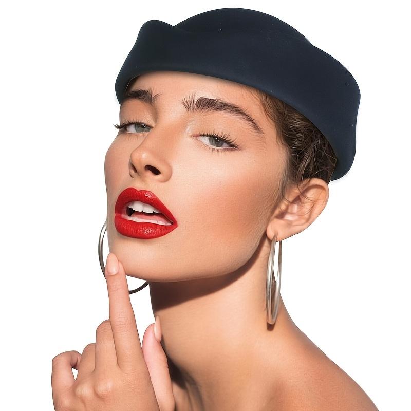 New in autumn and winter British retro solid-color woolen beret stewardess hat fashionable and versatile bridal top hat
