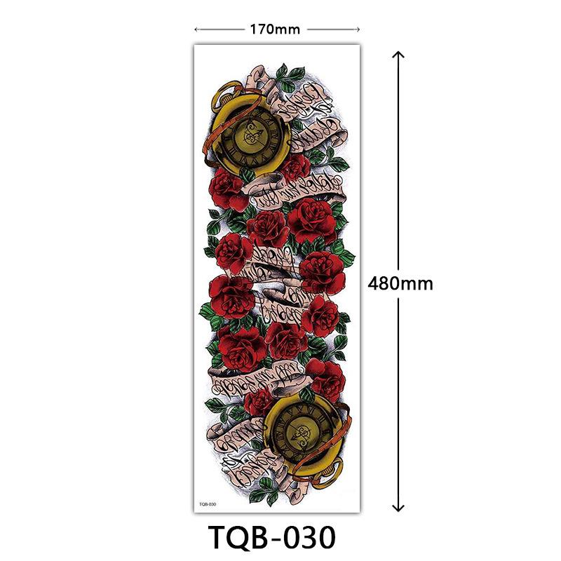 Full Arm Tattoo Sticker, Full Arm Big Picture Tattoo Sticker, Flower Arm Tattoo Sticker Tattoo