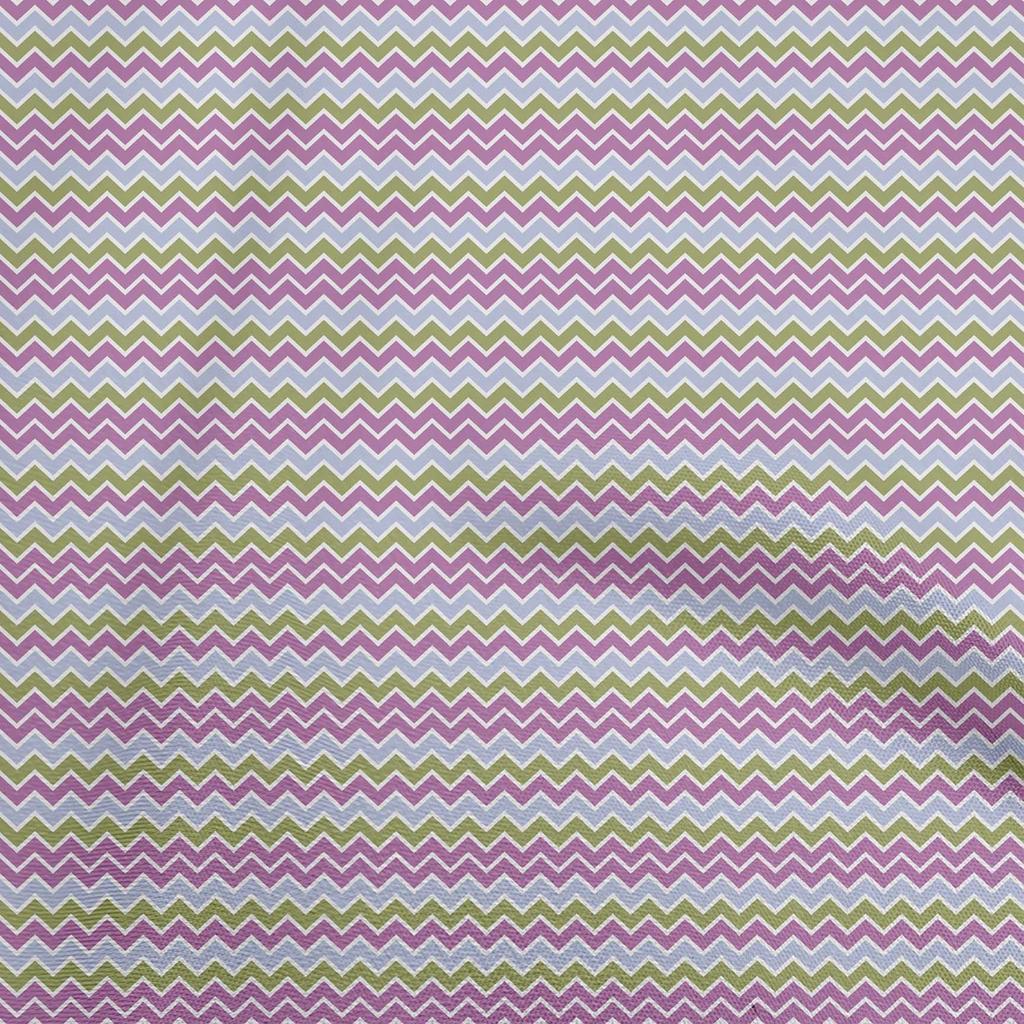 oneOone Cotton Flex Olive Green Fabric Chevron Sewing Material Print Fabric By The Yard 40 Inch