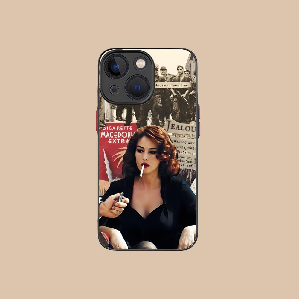 Monica Bellucci Mobile Phone Case for iPhone 16 15 14 13 12 11 X XR XS 8 7 Pro Max Plus Mini Colour Printing Silicone Smartphone