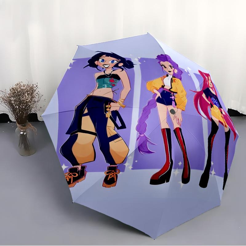1pc KPop Demon Hunters6 Umbrella, Sun Protection, And UV Shielding. It Has Eight Sturdy Ribs for Outdoor Use And Perfect Gift