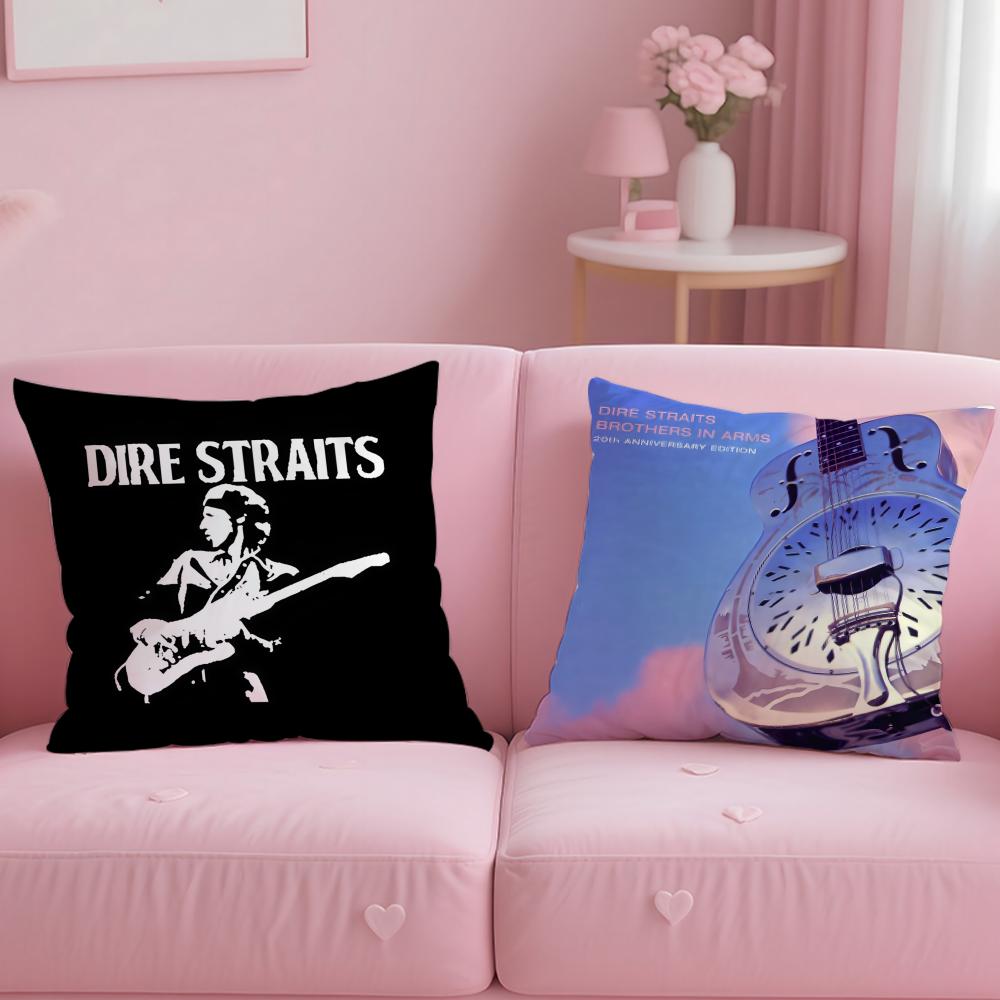 classic band Dire Straits Cushion Cover Soft  EasyWash Pillow Case  Versatile for Couch Bed Travel and Office
