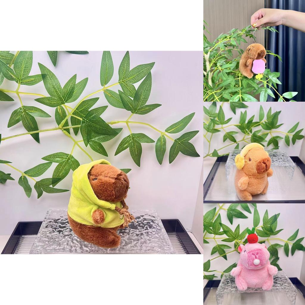Cute And Fluffy Capybara Plushie Keychain In Various Colors Ideal For Collectors