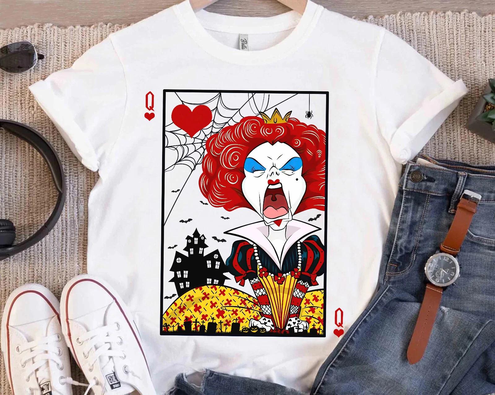 Disney Queen of Hearts Alice In Wonderland Halloween Unisex Shirt S