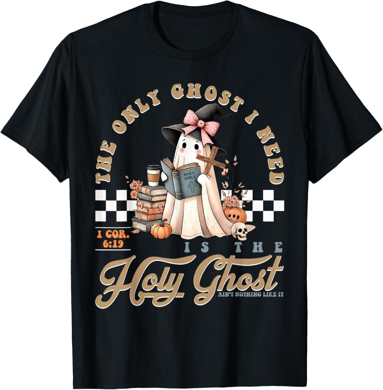 Ain t No Ghost Like The Holy Ghost Jesus Christian Halloween T-Shirt S разноцветный