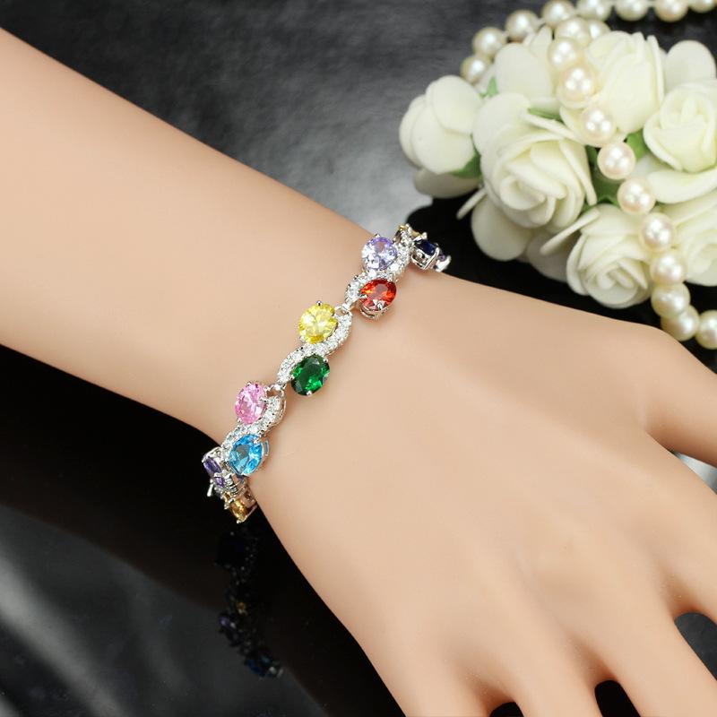 18k Zircon Bracelet - European & American Fashion, Simple Korean Style Jewelry for Women
