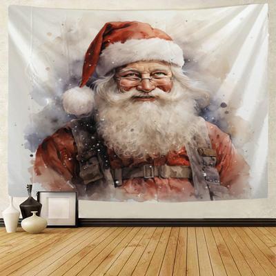Christmas Tapestry Santa Claus Christmas Tree Snow View, Home Holiday Decorations, Christmas Gifts Wall Hanging Cloth