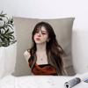 Han Sohee Cushion Cover Anti-dustmite Pillowcase Invisible Zipper Silky Short Plush Sofa Cushion Cover