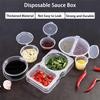 Double Compartment Clear Dressing Containers Stackable Snack Storage Containers Leakproof for Travel and Picnics