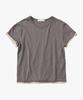 SUARE WOMEN Slub Layered Half Sleeve Cocoa