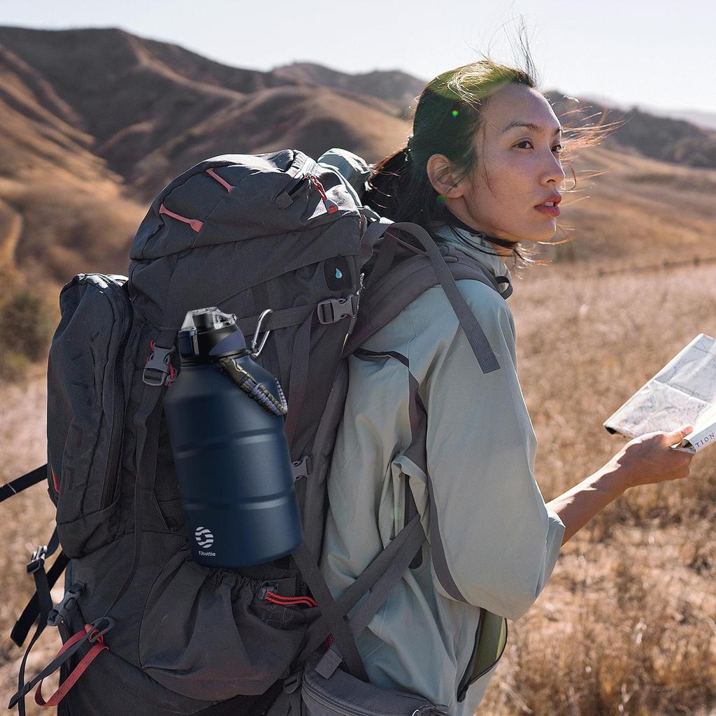 FJbottle Liter Vacuum Insulated Water Bottle with Direct Sports Jug Sports Sports Drink Large Wide Easy To Stainless Steel Bottle with Cleaning Ideal