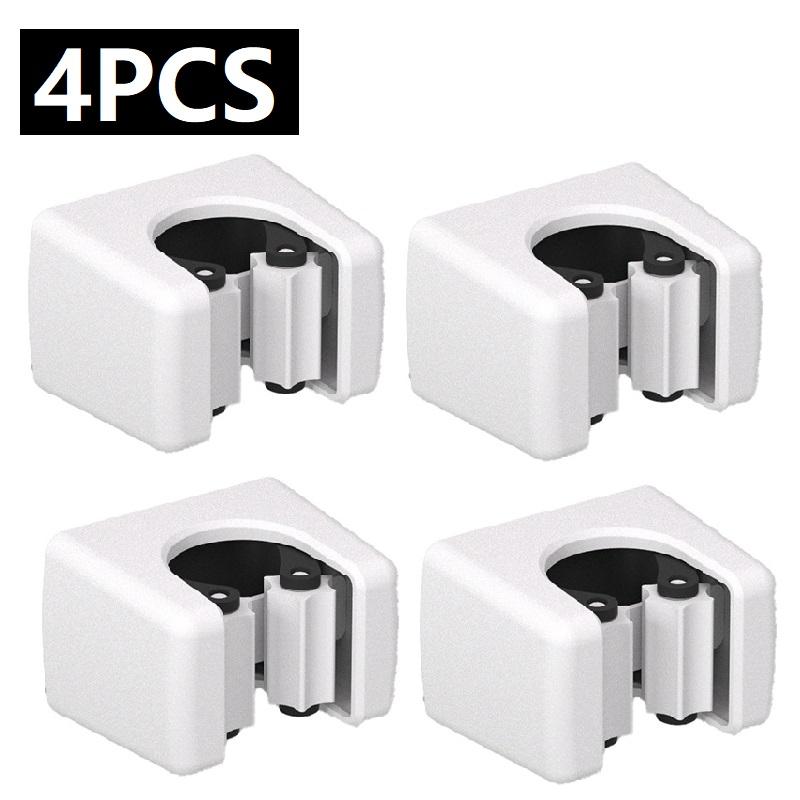 1/2/4pcs Wall Mounted Mop Clip Holder Bathroom No-Punching Mop Brush Broom Holder Rack Kitchen Organizer Holder Hook Accessories