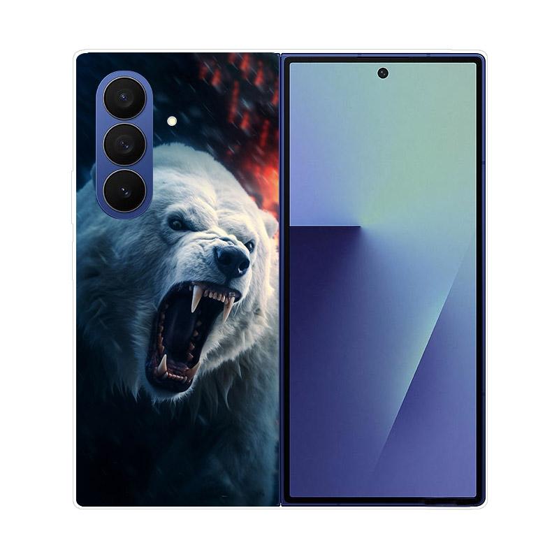 For Samsung Z Fold7 Case Clear Hard PC Folding Cover For Samsung Galaxy Z Fold 7 6 5 4 3 Fold6 Shockproof Transparent Back Funda