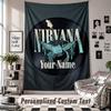 Wandbehang mit individuellem Namen & Text, Nirvana Dekorationstuch für Schlafzimmer