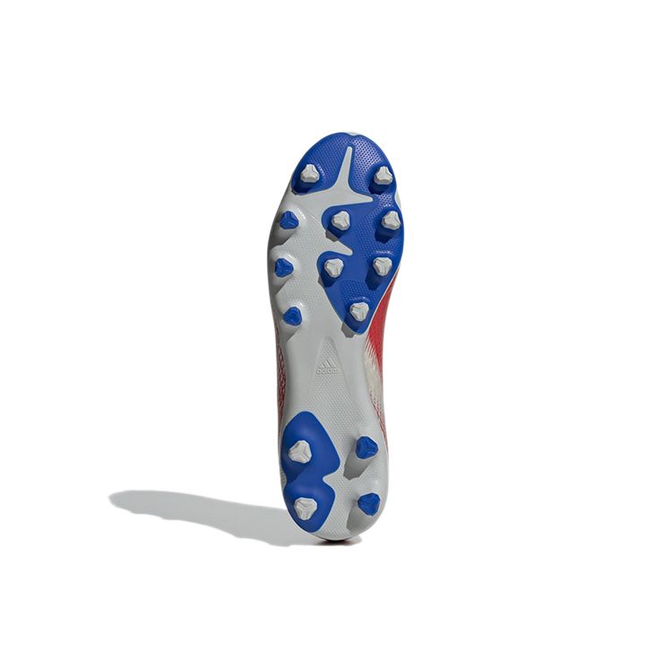 adidas X Ghosted 3 Round Toe Lace-Up MG (Rubber Short Studs) Durable Soccer Shoes Men Soccer Shoes Gray Red G54839