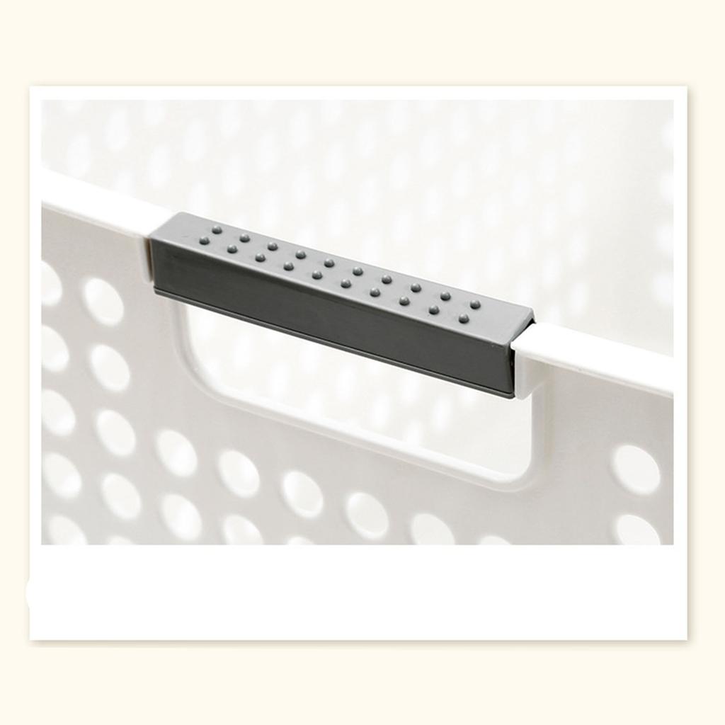 Storage Bin Plastic Basket Desktop Snack Toy Organizer Storage Box with Handle for Pantry Kitchen Bathroom Cabinet