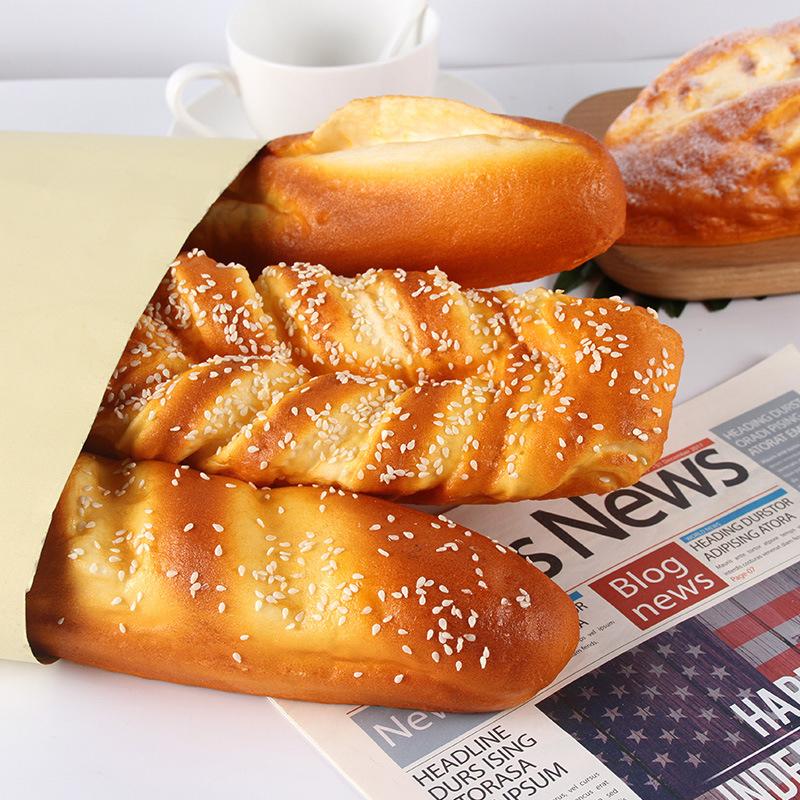 1 Stück PU Künstliches Baguette Roggenbrot Fake Food Simulation Raupenbrot Modell Schaufensterdekorationen Fotografie Requisiten