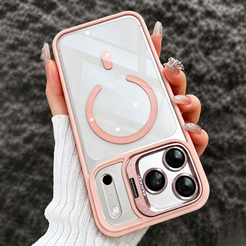 Magnetic Lens Film Protector Stand Case for IPhone 18 Pro Max 18Pro 17 16 15 14 13 12 Pro Max for Magsafe Shockproof Clear Cover