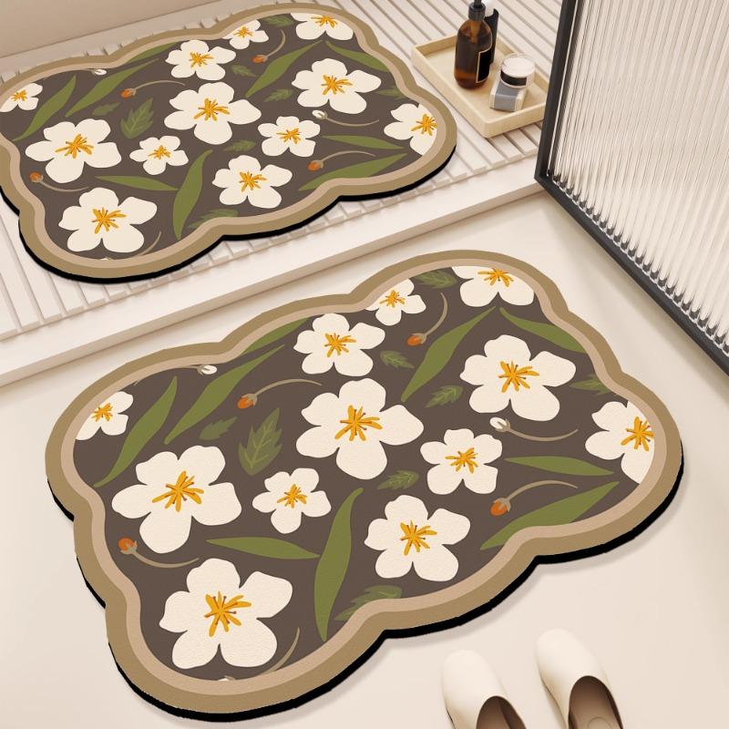 Bathroom Floor Mat, Anti Slip, Toilet Door Mat, Quick Drying Mat, Door Mat, Diatomaceous Earth Carpet