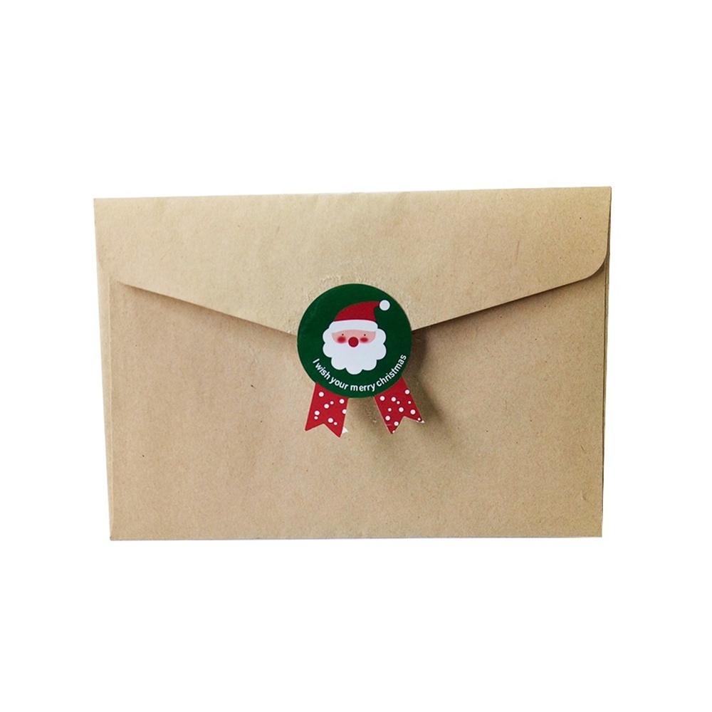 80 bucăți/Set Etichetă de Crăciun Pachet de autocolante din hârtie Autocolante de etanșare pentru pachet de nuci de bomboane de biscuiți