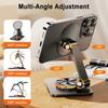 Folding Phone Holder Desktop Magnetic Phone Stand 360° Rotation Desktop Cell Phone Stand For iPhone 16 15 14 13 12 Pro Max Mount