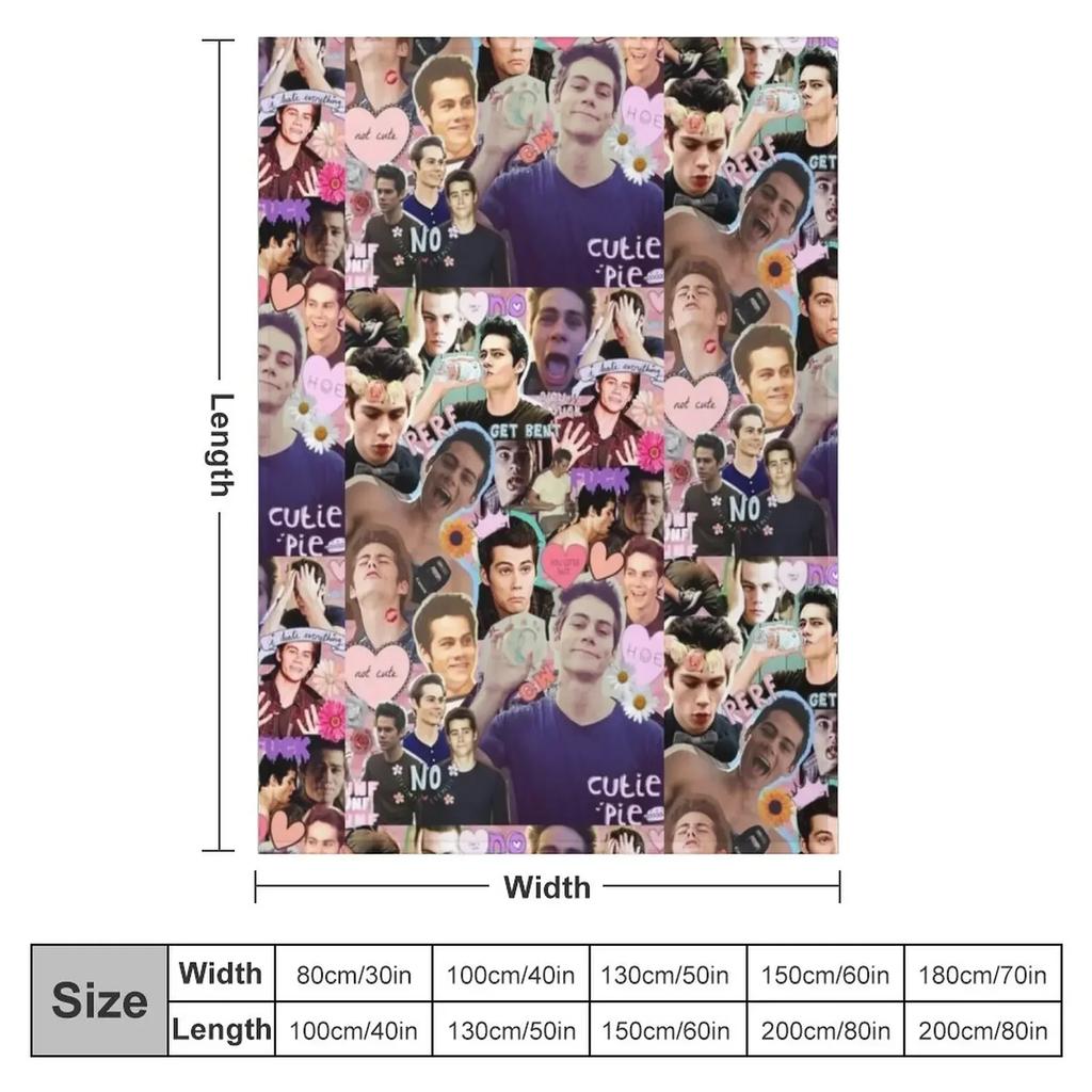 Dylan O’Brien Collage Throw Blanket For Sofa Thin Warm Blanket Soft Plush Plaid Stuffed Blankets