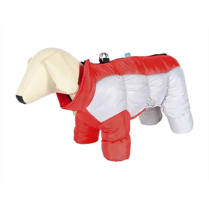 

Зимние теплые комбинезоны для собак, водонепроницаемая куртка для домашних животных, светоотражающее пальто для маленьких и средних собак, одежда для чихуахуа и йорков M красный