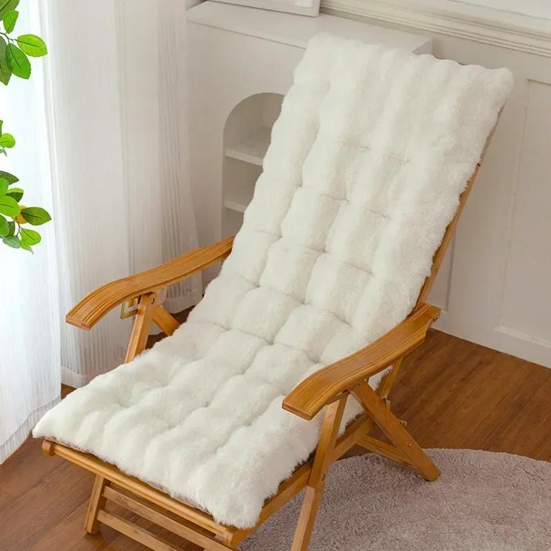 Rocking Chair Plush Cushion Outdoor Garden Chair Cushion Non-Slip High-Backed Chair Pads Sun Lounger Cushion 40x100CM