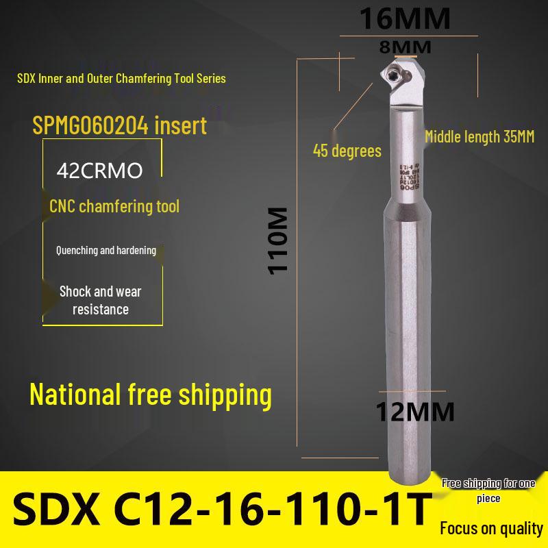 45° Internal/External Disposable Chamfering Tool: B45 Inner Hole SC12/SPMW090304