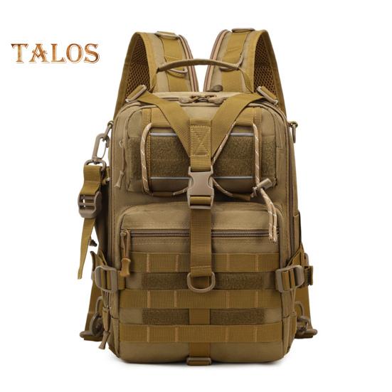 

Рибальський рюкзак великої місткості Водонепроникна оксфордська тканина Кілька кишень Для подорожей на відкритому повітрі Кемпінг Піші прогулянки Полювання Сумка для зберігання аксесуарів для рибальського спорядження коричневий