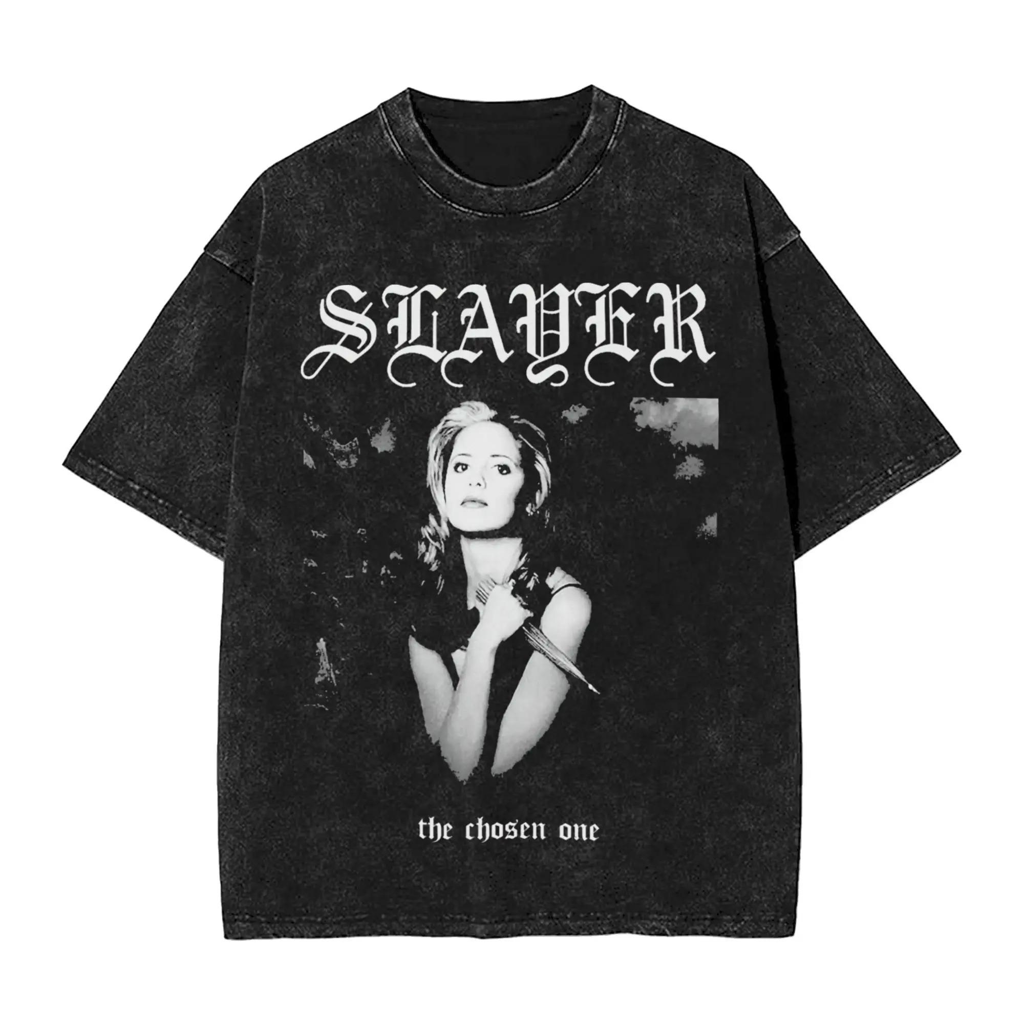 

Hot Buffy The Vampires Slayers Classic Still Print Tshirts Highstreet Harajuku Style Unisex Women Cotton Summer Tee Oversized Top S
