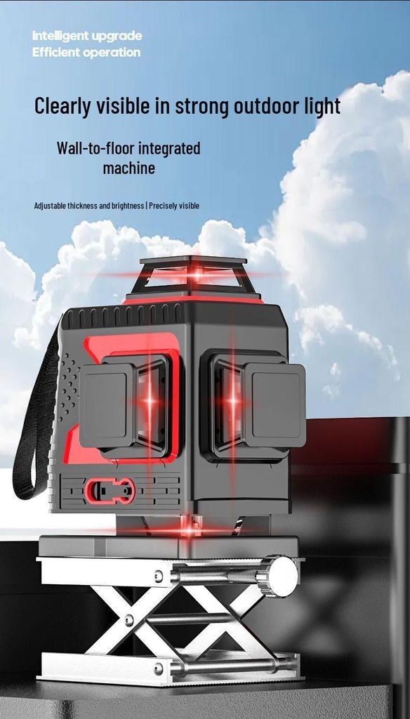 High-Precision Automatic Self-Leveling Infrared Laser Level with 12/16 Lines and Red/Green Light