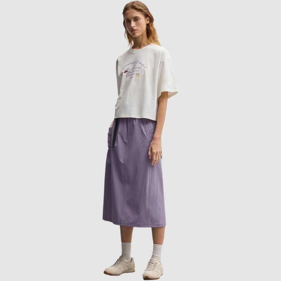 Skechers Go Dri Mid-Rise Quick-Dry Woven Casual Long Skirt Women skirts P226W052-0648