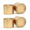 4Pcs/Set Portable Multipurpose Round Mini Seal Metal Tea Can Tinplate Stretch Candle Can Canisters Candy Jar Aromatherapy Box