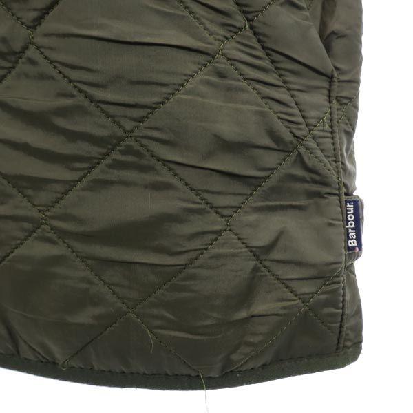 Barbour Quilted Jacket S Green System Back Fleece Men's Used