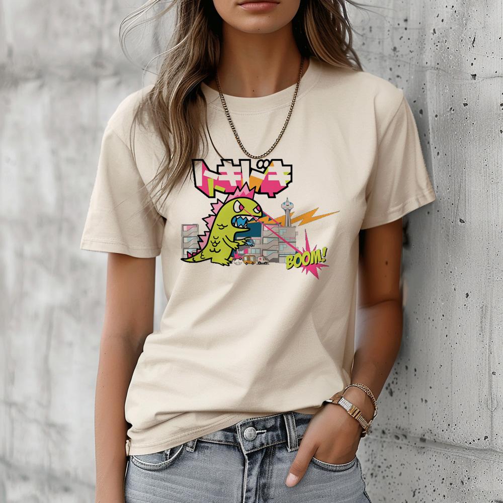 Dinosaur t-shirts women designer Y2K harajuku t shirt girl graphic anime designer clothes