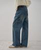 DRAW FIT Wide Carpenter Work Pants [Blue]