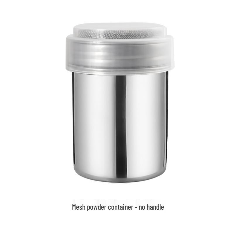 Stainless Steel Fine Mesh Powder Shaker: Pepper, Coffee, Seasoning Sieve Bottle