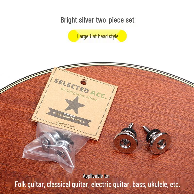 

2-Pack Enlarged Guitar Strap Buttons for Electric, Bass, Folk, Acoustic Guitars 2-pack