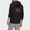 Adidas Originals Trefoil Logo Print Loose Hoodie Men Tops Black GE0795