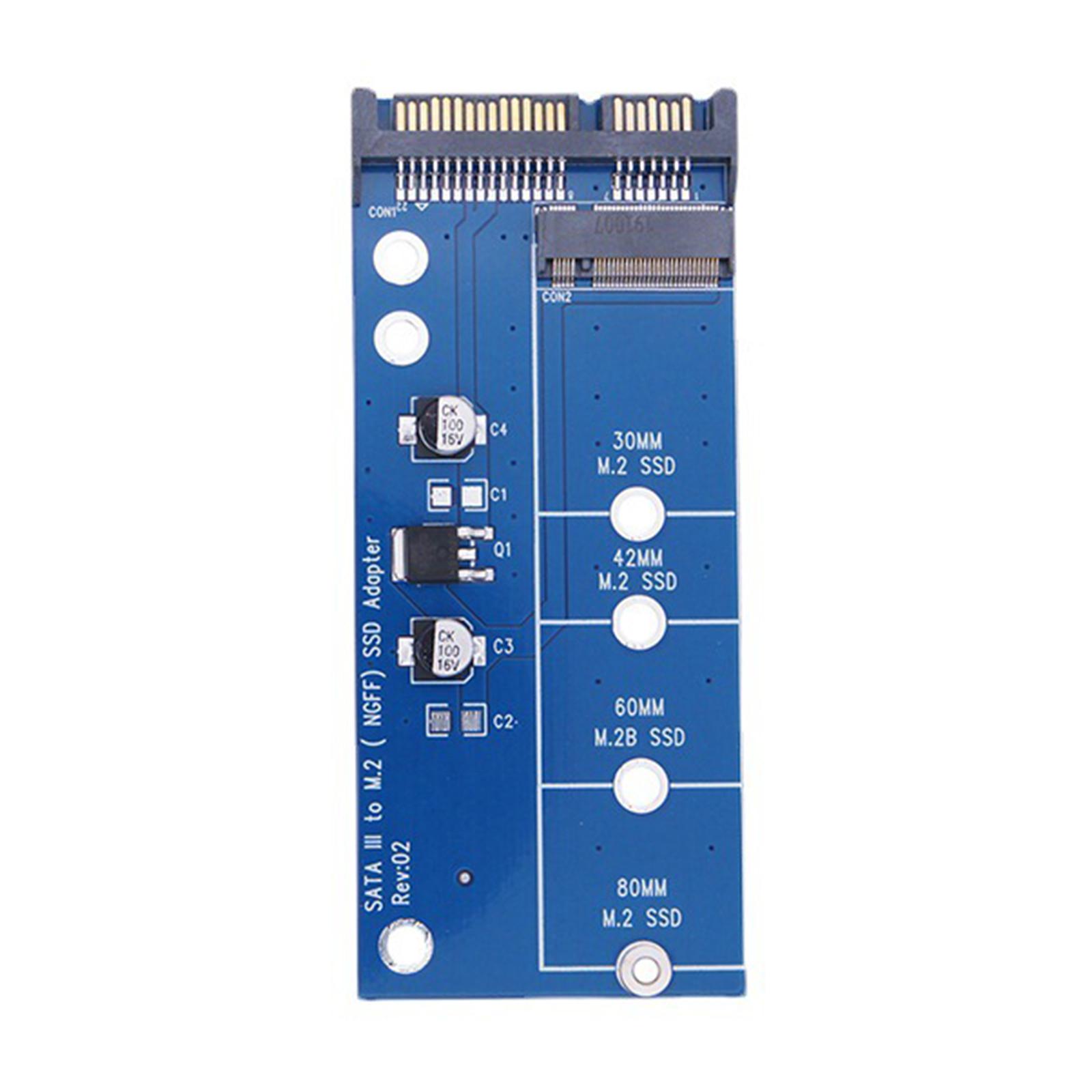 

Додаткова карта NGFF Адаптер SATA3 Raiser до SATA3 Адаптер SSD до SATA3 Підтримка карт розширення для 2230/2242/2260/2280 синій
