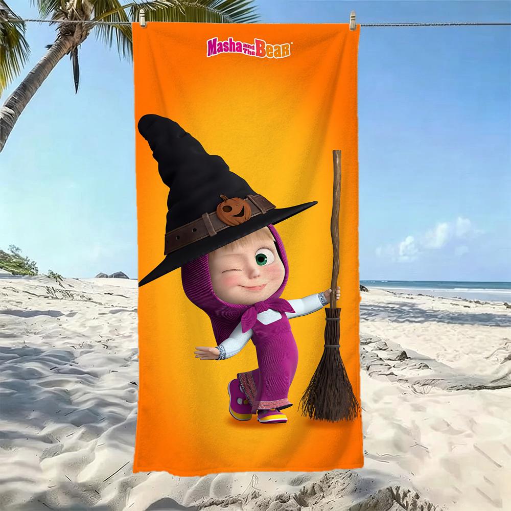 Cute M-Masha and the BearS Towel Five-Star Hotel Quality Eco-Friendly Ultra Soft Thick Towels & Beach Towels